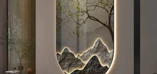 Corridor Entrance Nature Full Moon Landscape Wall Art