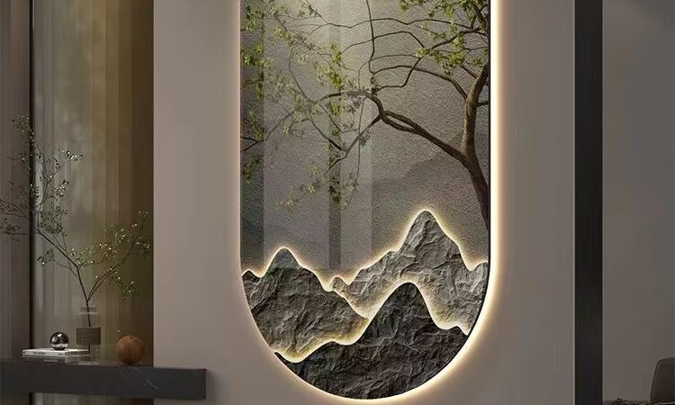 Corridor Entrance Nature Full Moon Landscape Wall Art